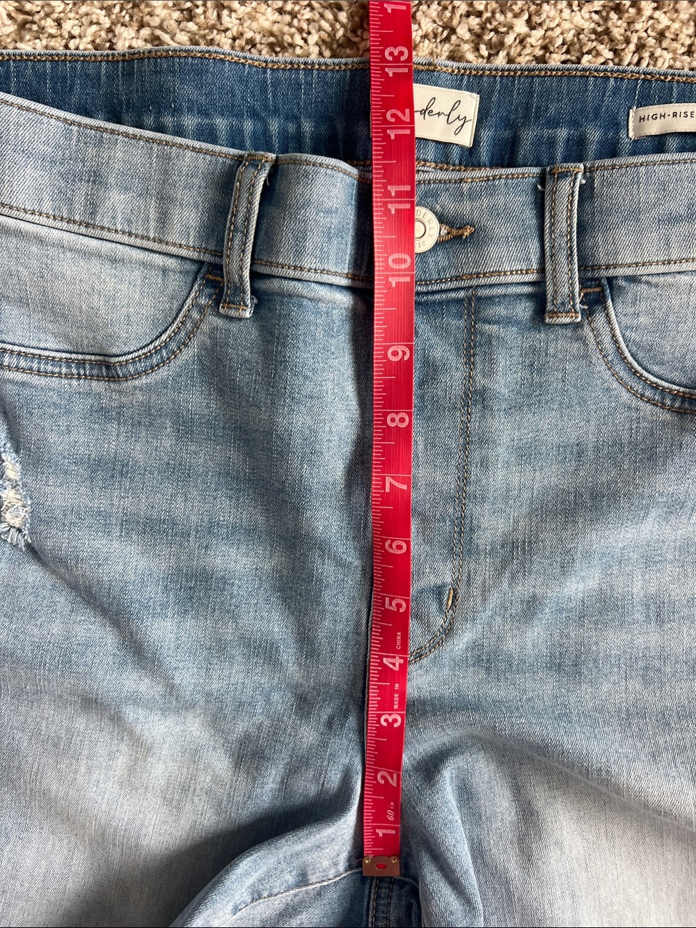 Wonderly Hi-Rise Skinny Crop Distressed Skinny Jeans Size 10R - Picture 6 of 11